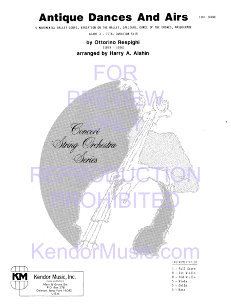 Antique Dances And Airs (Full Score) String Orchestra scores gallery preview page 2