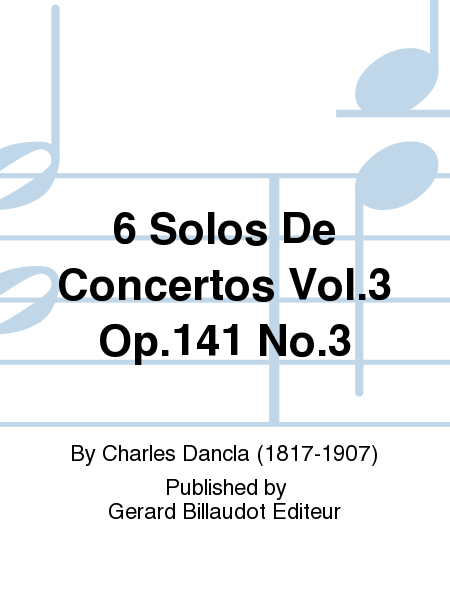 6 Solos De Concertos - 3E Solo En Fa Majeur Op.141 No.3