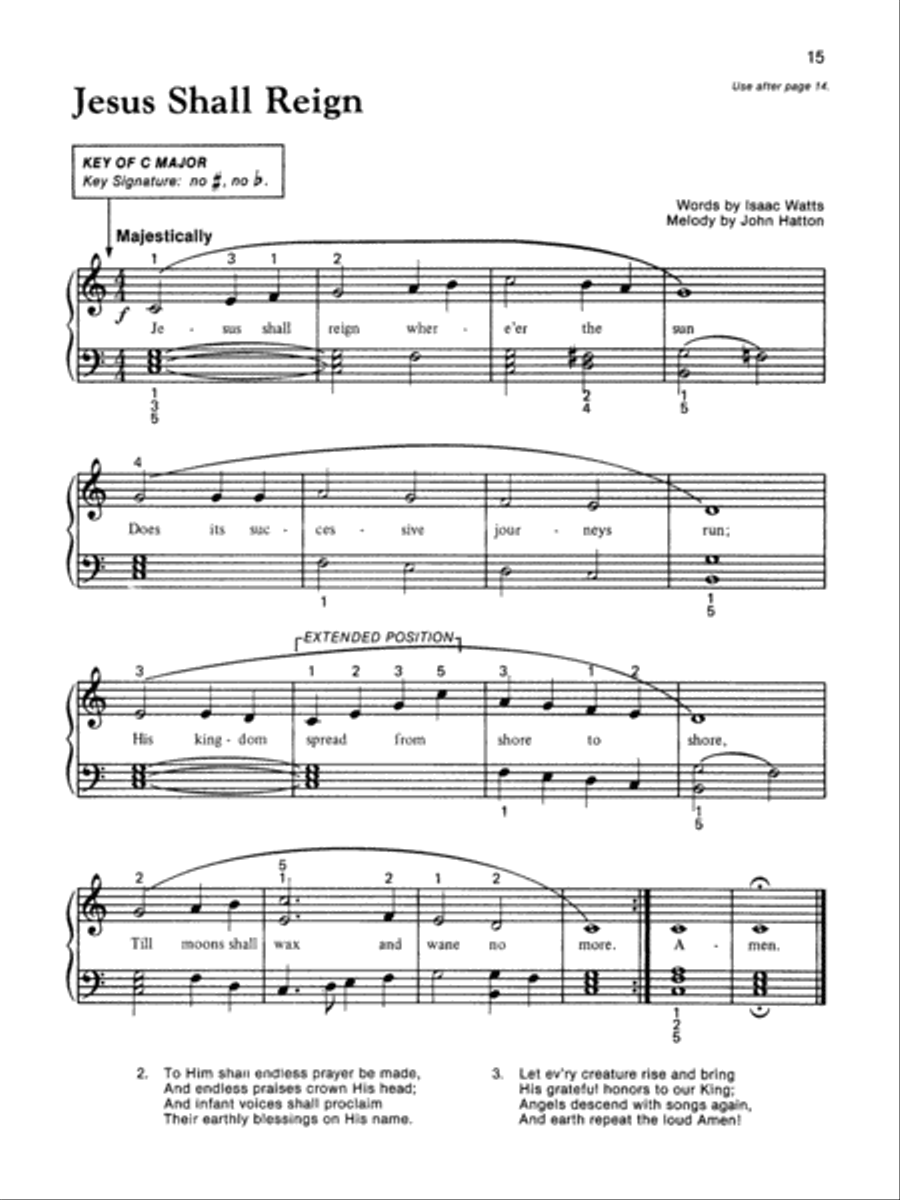 Alfred's Basic Piano Course Hymn Book, Level 3 Piano Method scores gallery preview page 4