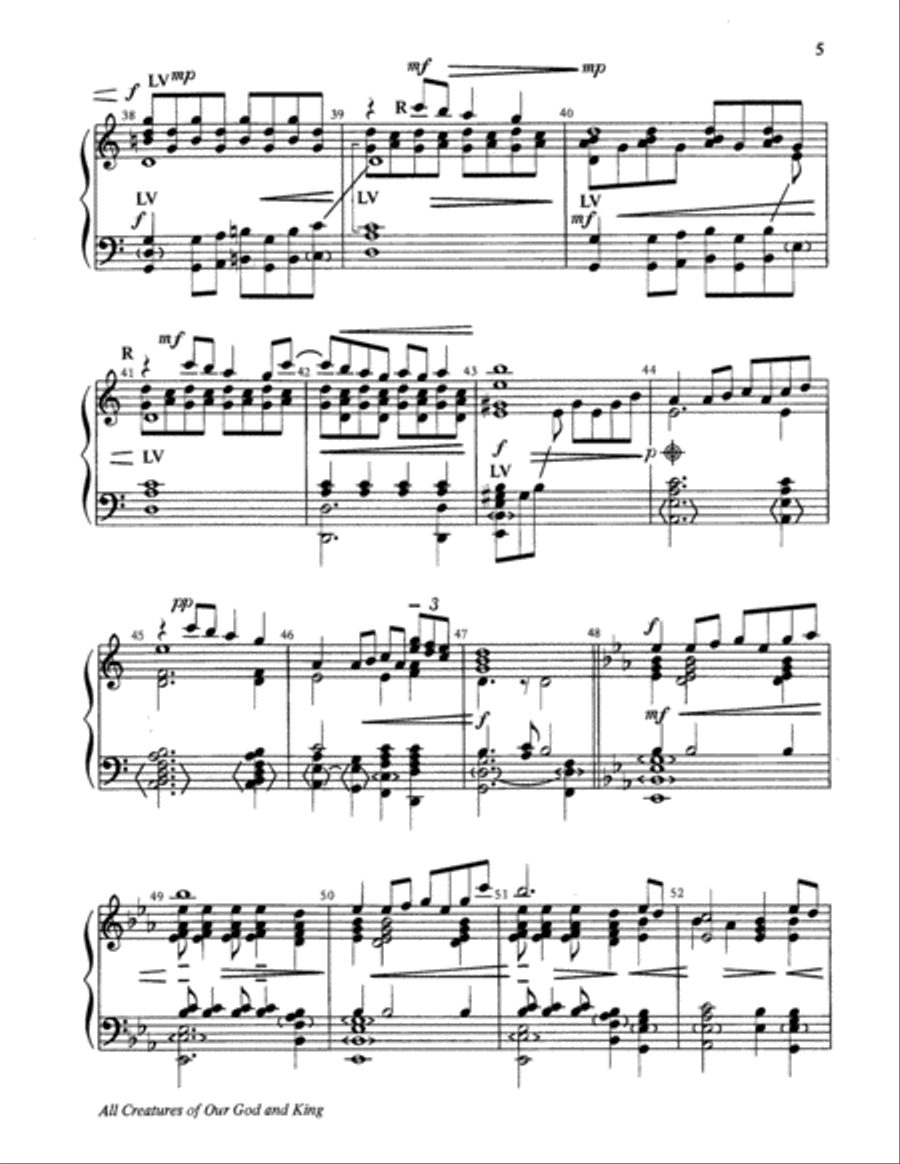All Creatures of Our God and King 5-Octaves scores gallery preview page 5