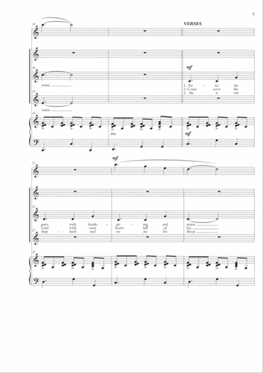 Sing to the Lord Sing to the Lord 4-Part scores gallery preview page 5