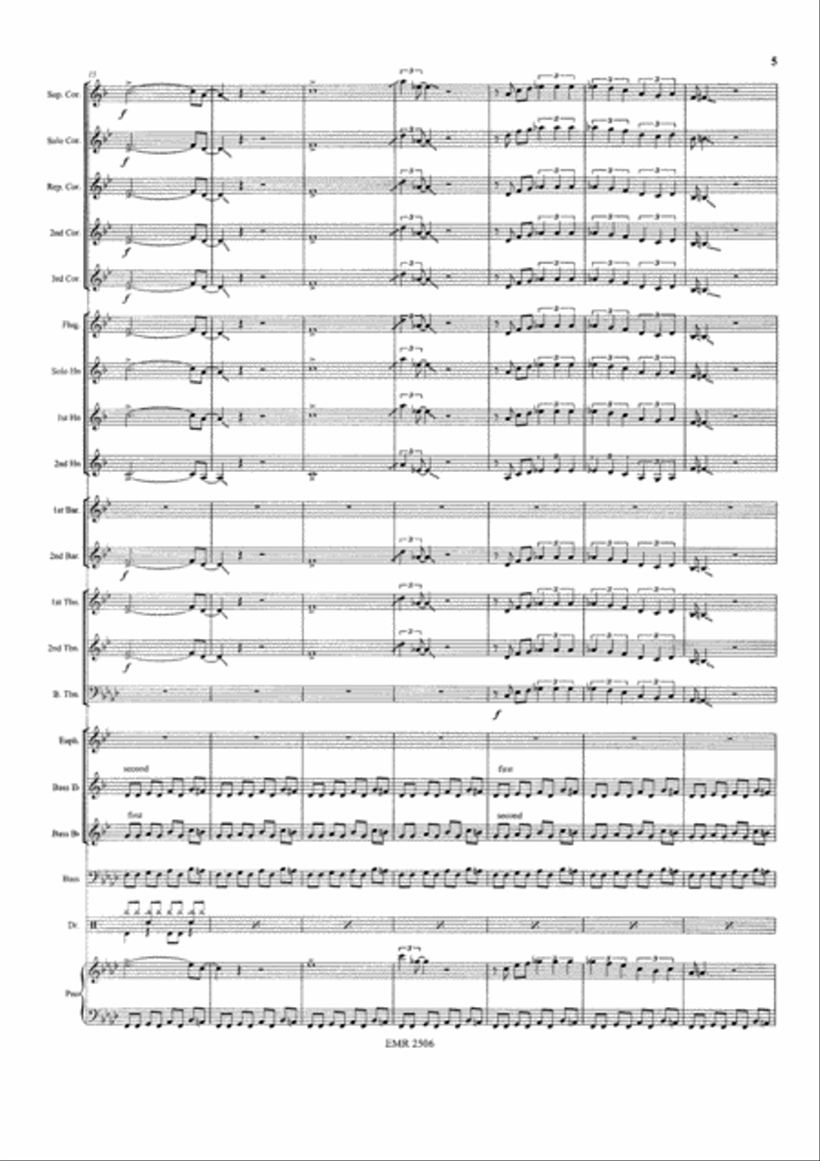 Peter Gunn Brass Band scores gallery preview page 6
