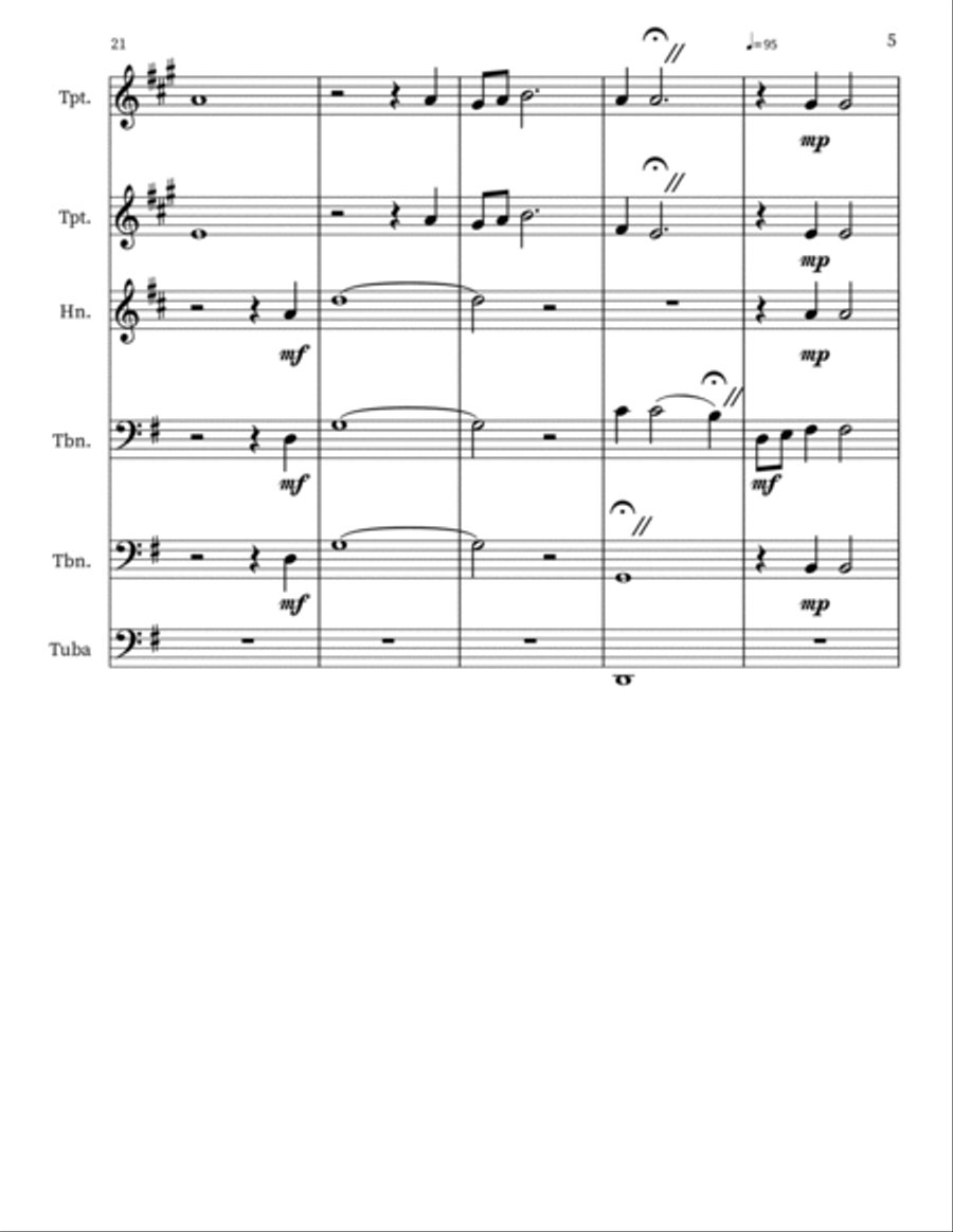 Nearer, My God to Thee Brass Band scores gallery preview page 5