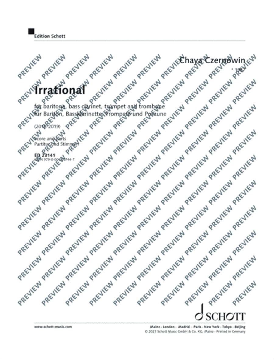Irrational Irrational Clarinet scores gallery preview page 2