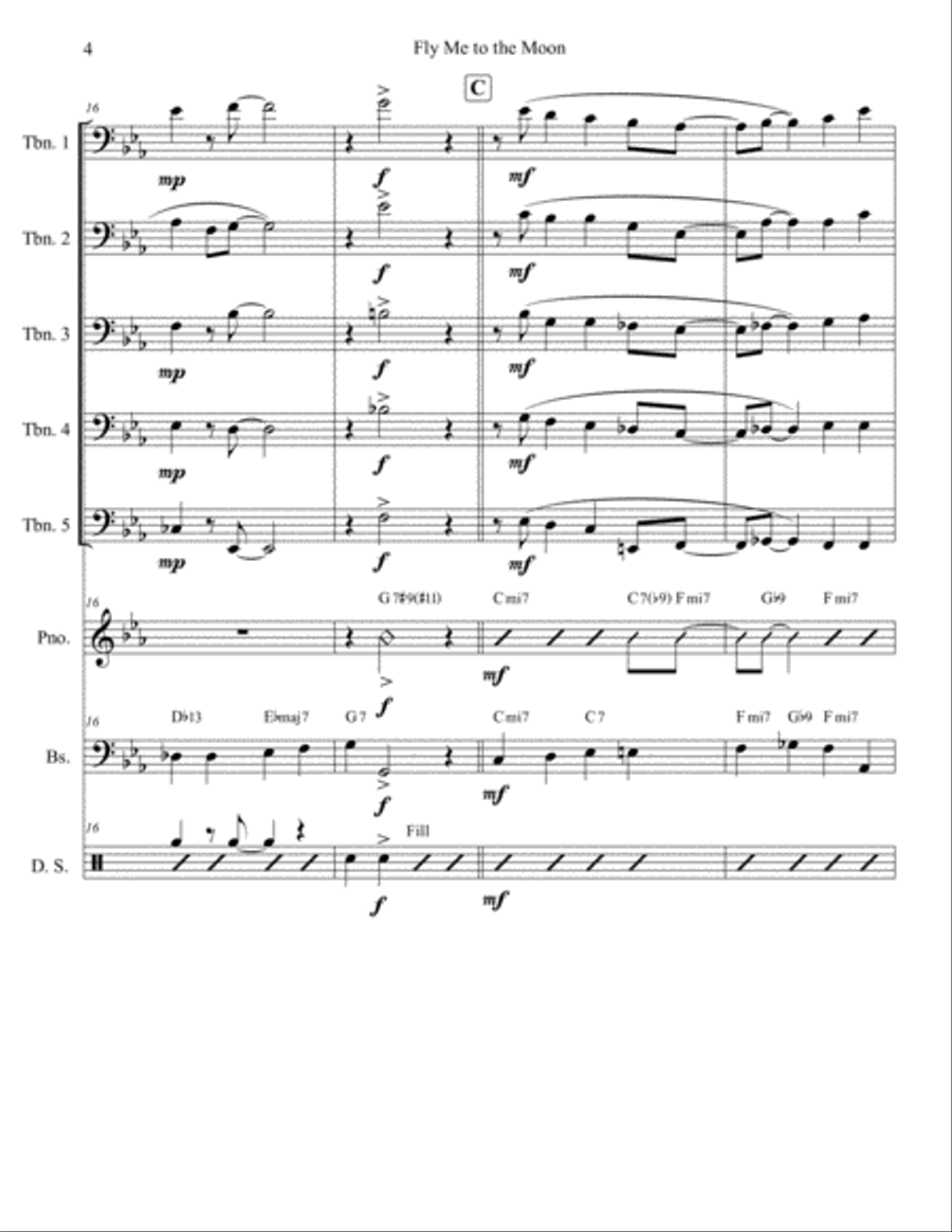 Fly Me To The Moon (in Other Words) Small Ensemble scores gallery preview page 5
