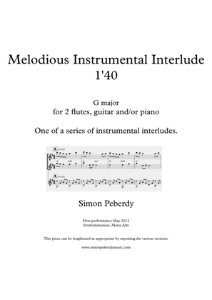Instrumental Interlude 1'40 for 2 flutes, guitar and/or piano by Simon Peberdy