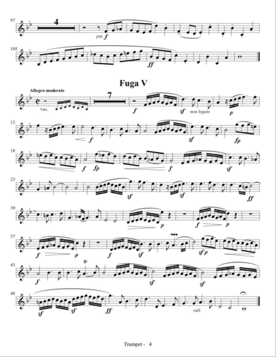 Fugues for Quartet, Volume I Brass Ensemble scores gallery preview page 5