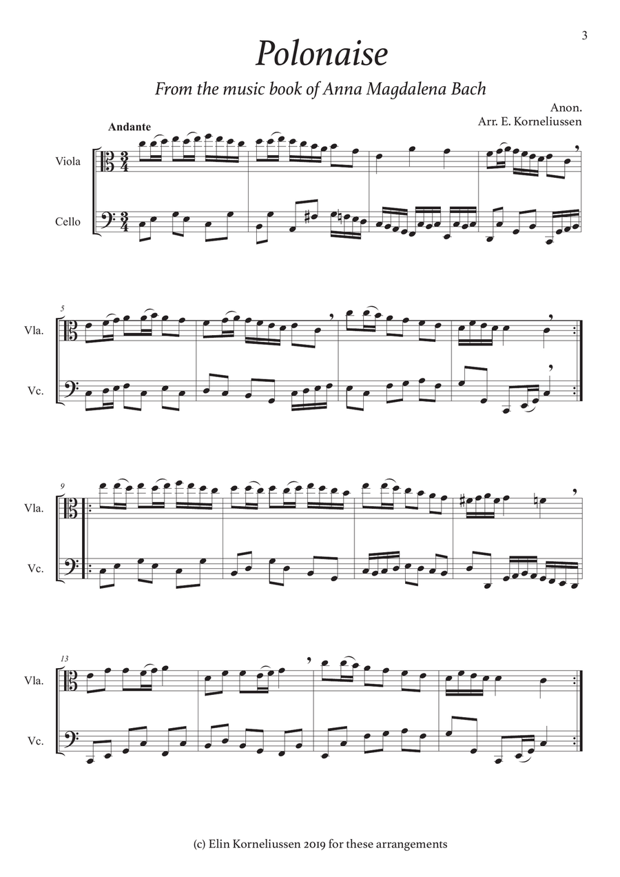 The Viola and Cello Duet Book - 21 Traditional and Classical Melodies for Viola and Cello String Duet scores gallery preview page 3