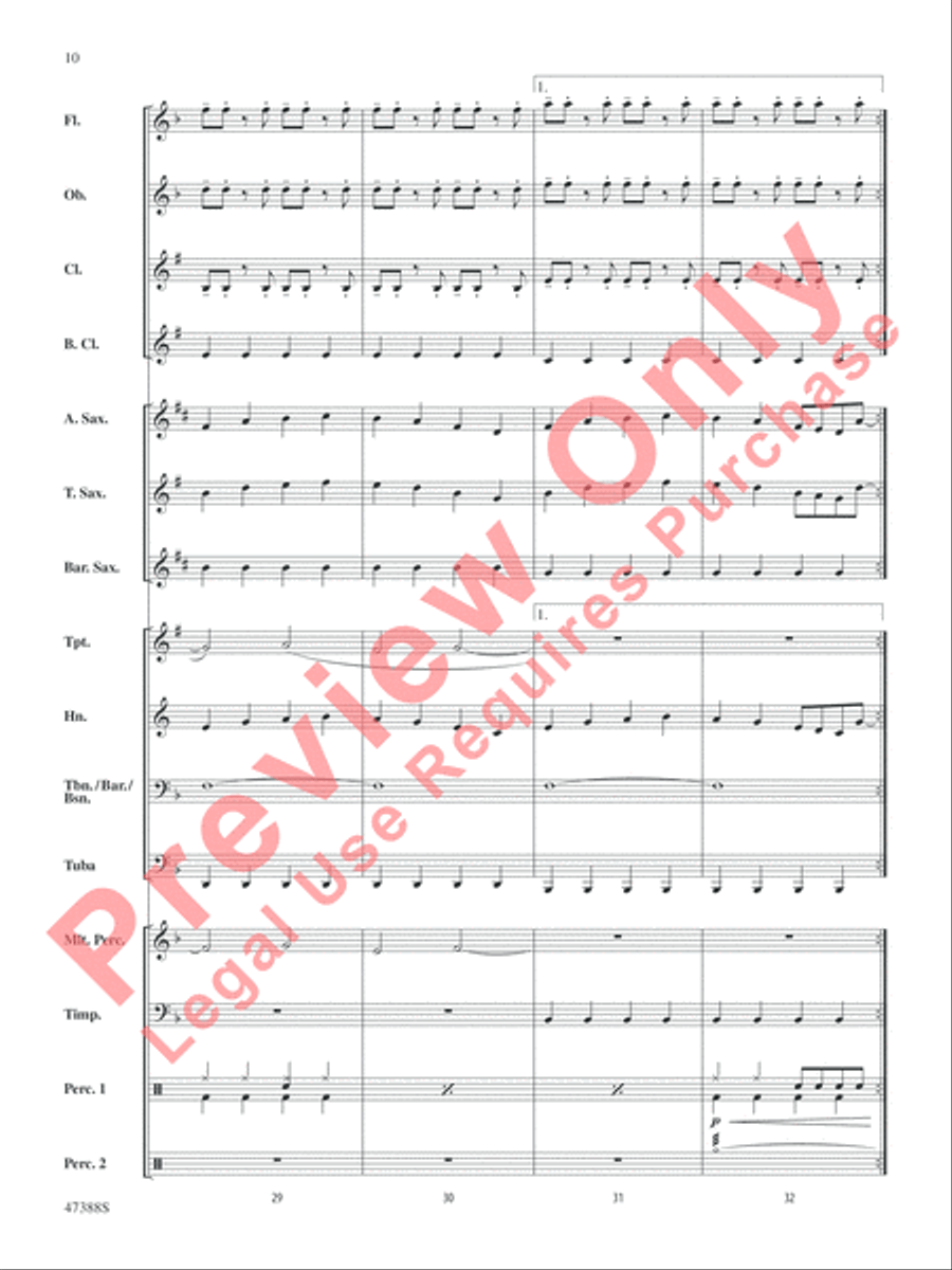 In My Blood Concert Band scores gallery preview page 11