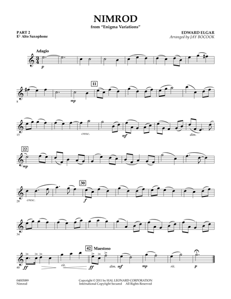 Nimrod (from Enigma Variations) - Pt.2 - Eb Alto Saxophone