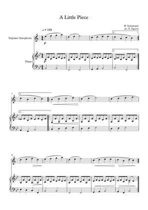 A Little Piece, Robert Schumann, For Soprano Saxophone & Piano