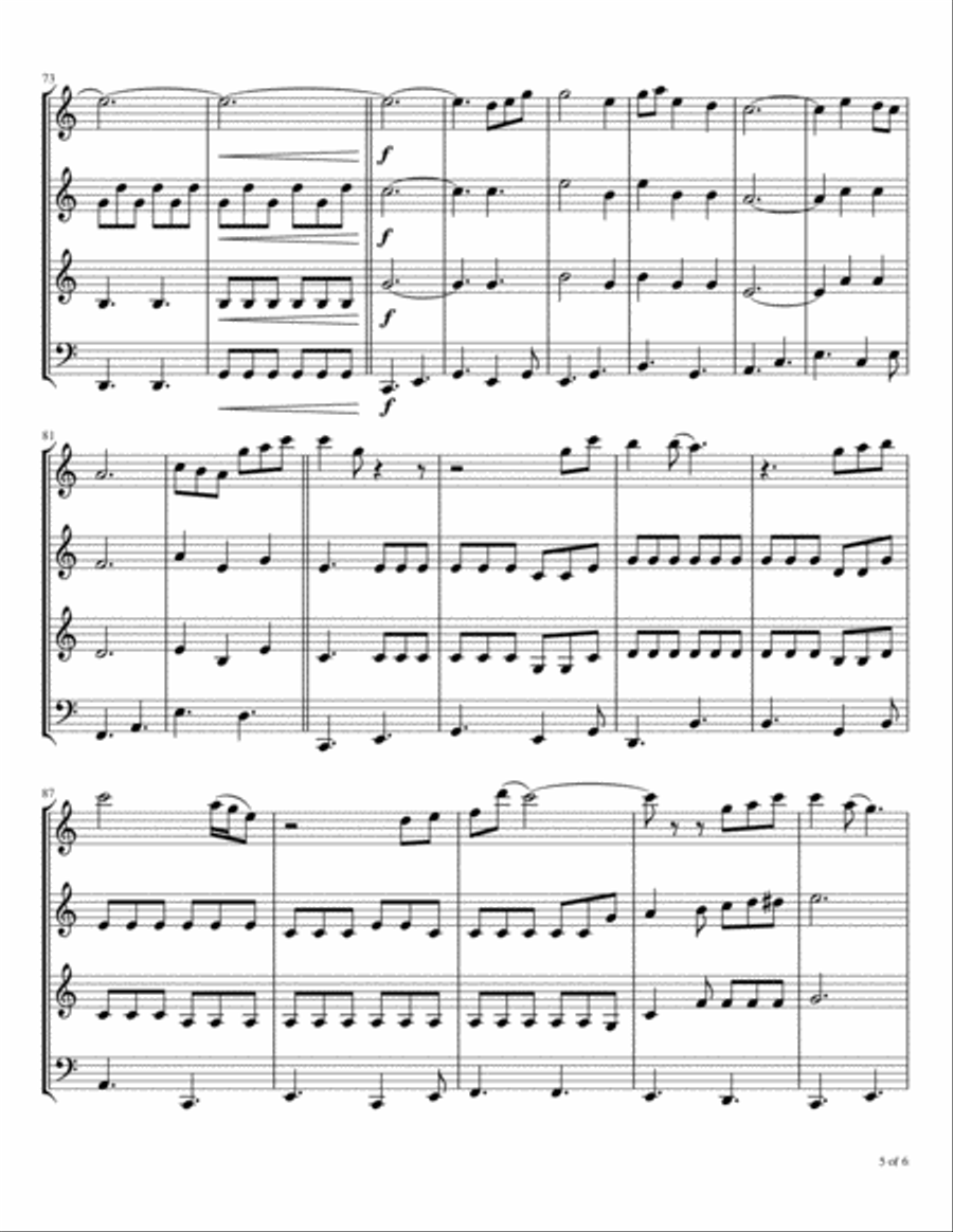 I Don't Know Anything Woodwind Quartet scores gallery preview page 6