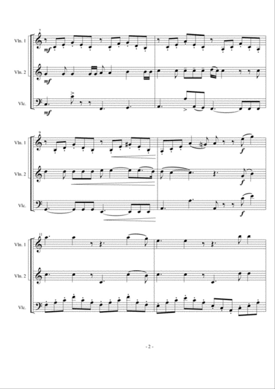 Hallelujah String Trio scores gallery preview page 2