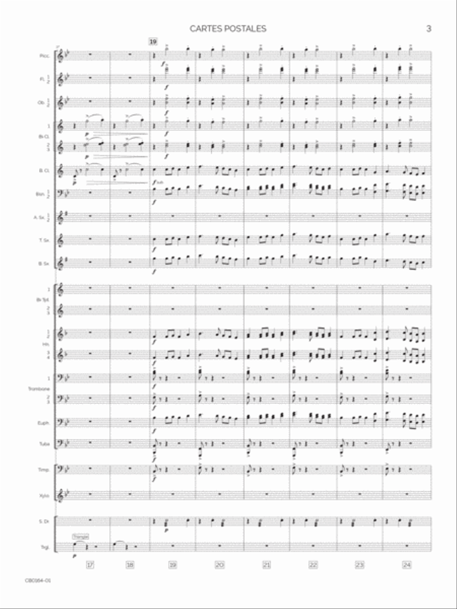 Cartes Postales Concert Band scores gallery preview page 6