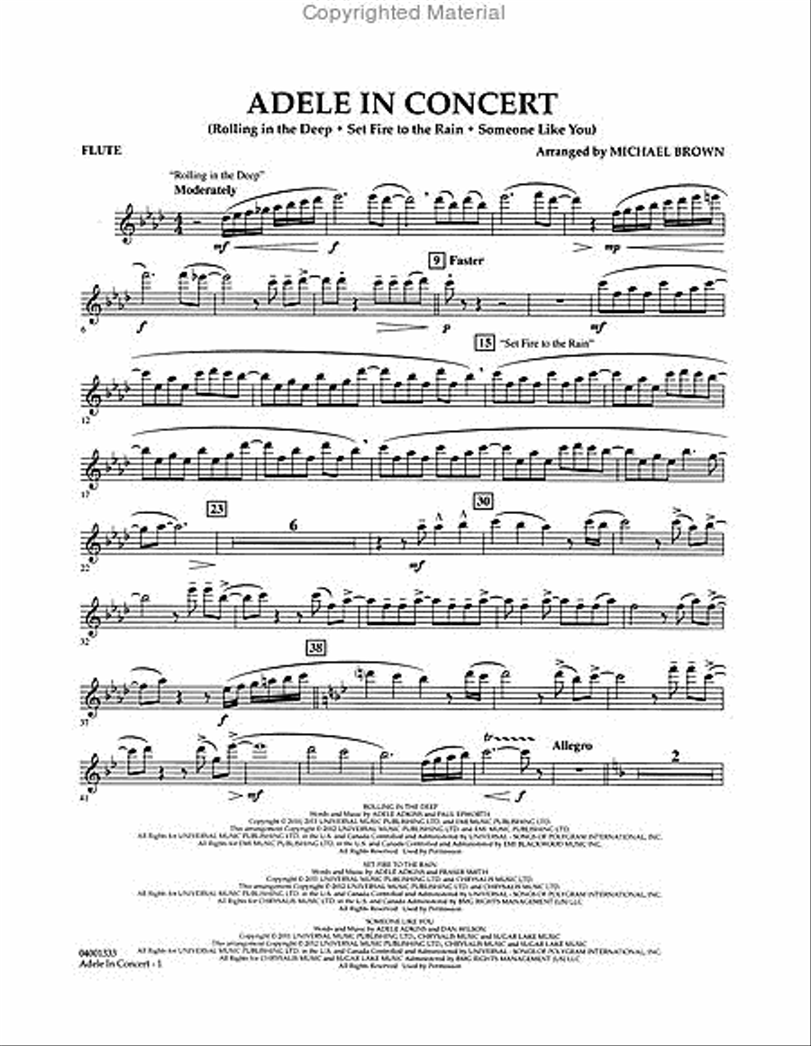 Adele in Concert Concert Band scores gallery preview page 6