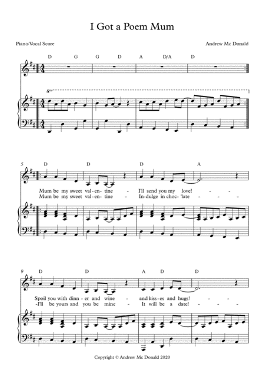 I Got a Poem Mum Voice scores gallery preview page 2