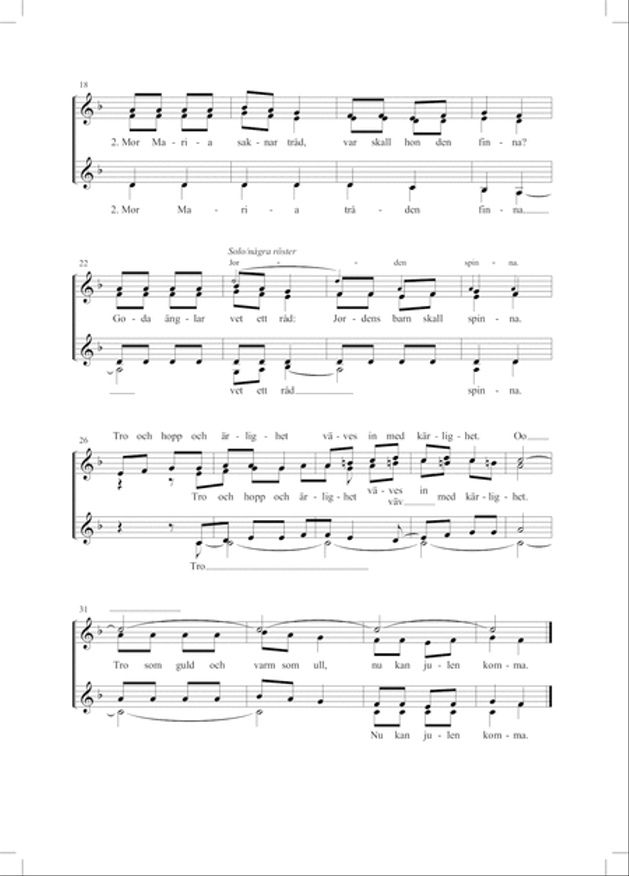 Tre folkliga Mariavisor Tre folkliga Mariavisor SSAA scores gallery preview page 3
