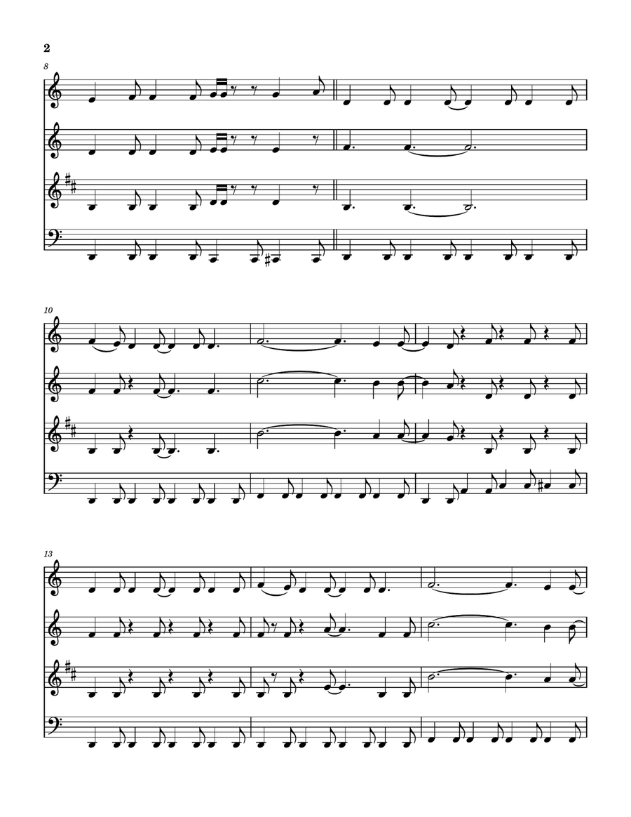 Easy Livin' Woodwind Quartet scores gallery preview page 3