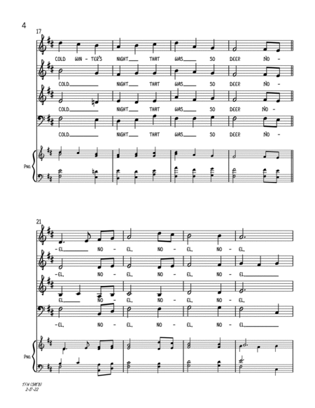 The First Noel (SATB A Cappella) image number null