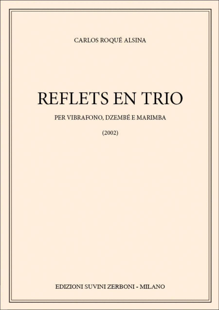 Reflets En Trio (2003) Marimba scores gallery preview page 1