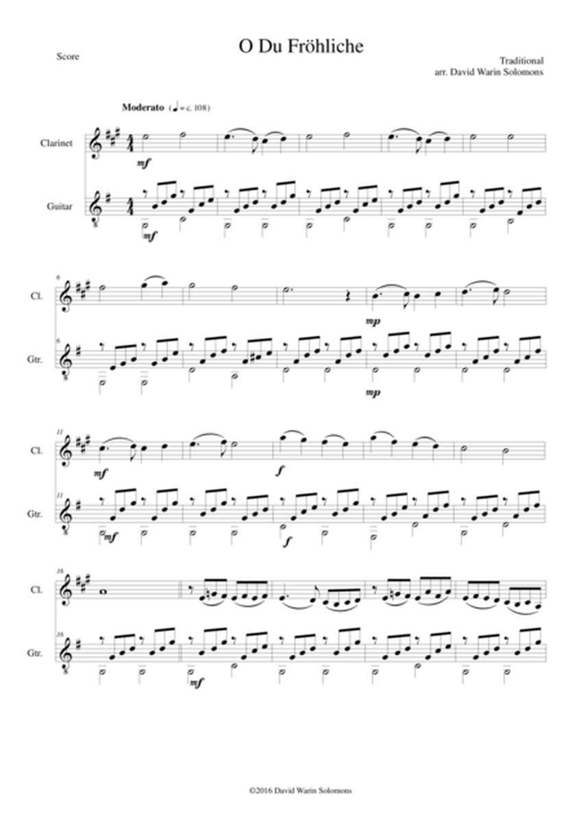 O Du Fröhliche (O Sanctissima) with variations for clarinet and guitar image number null