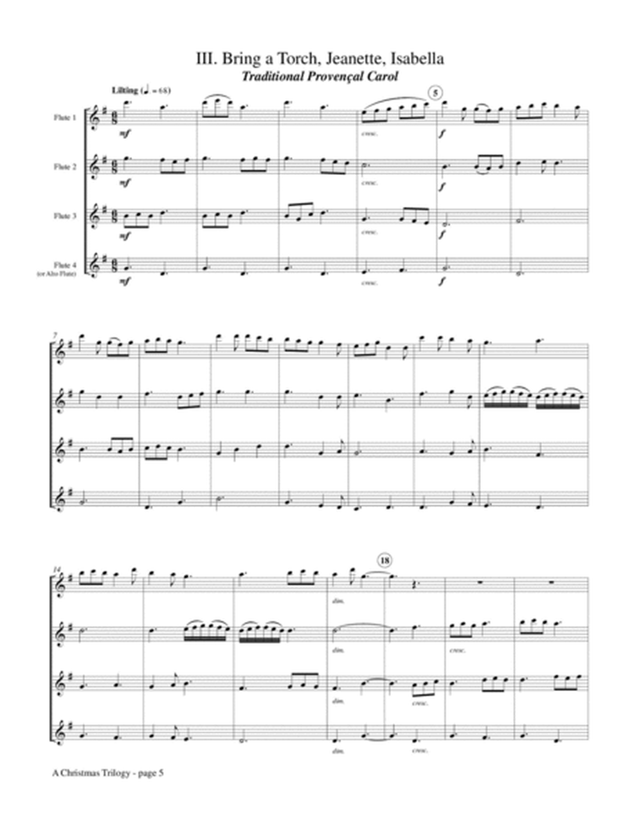 A Christmas Trilogy for Flute Quartet