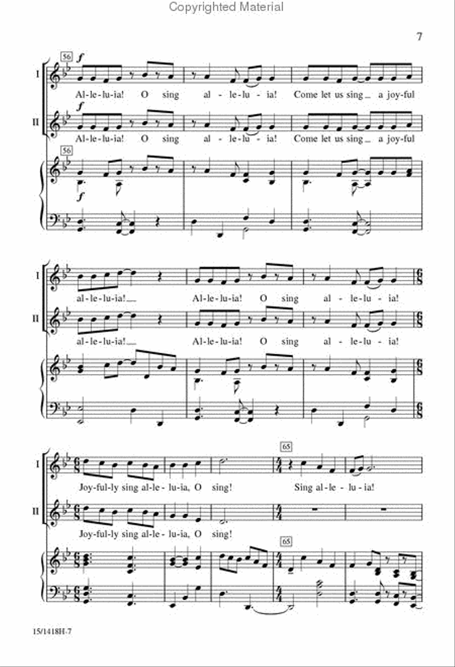 A Festive Alleluia A Festive Alleluia SSA scores gallery preview page 7