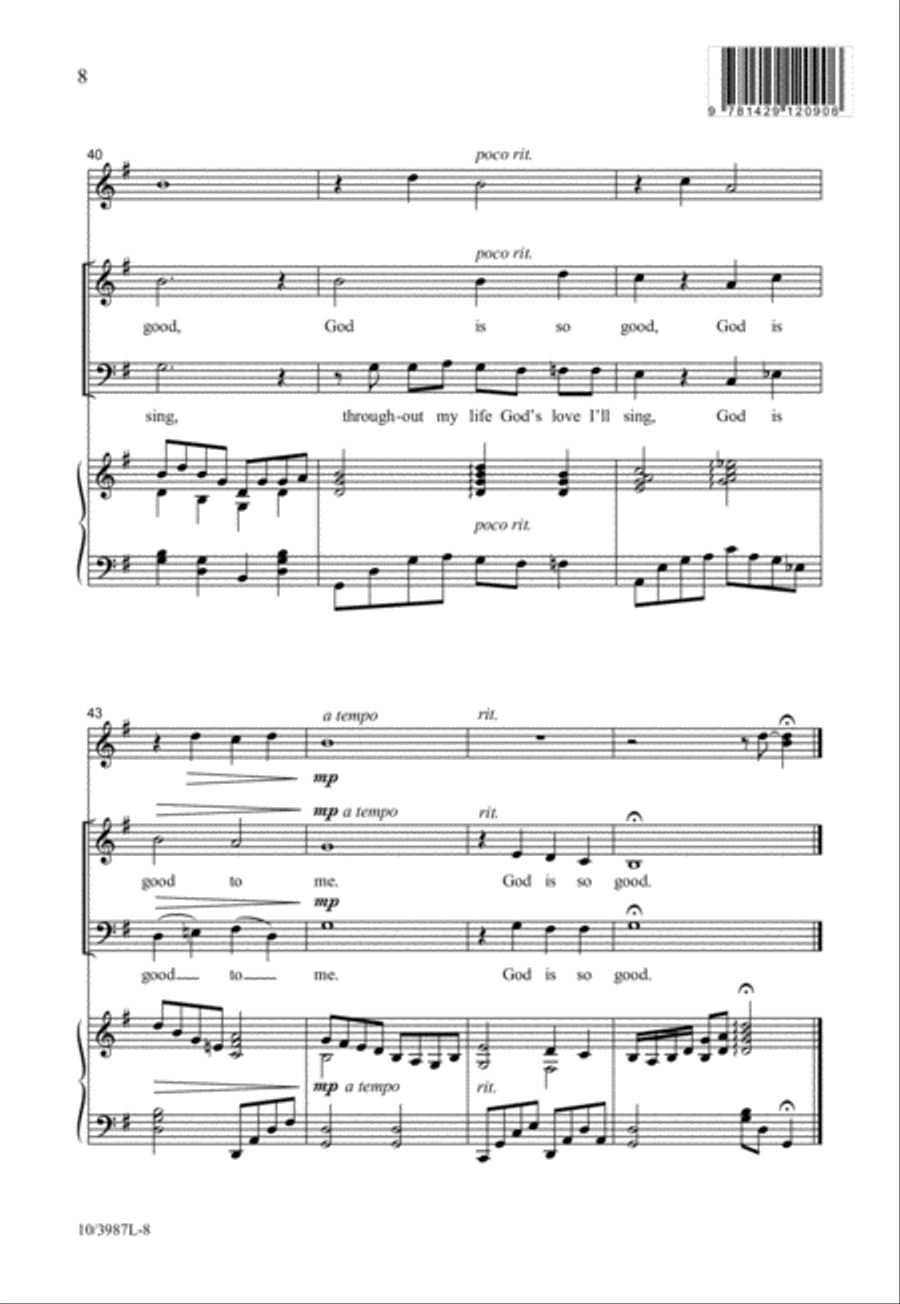 God Is So Good God Is So Good 2-Part scores gallery preview page 8