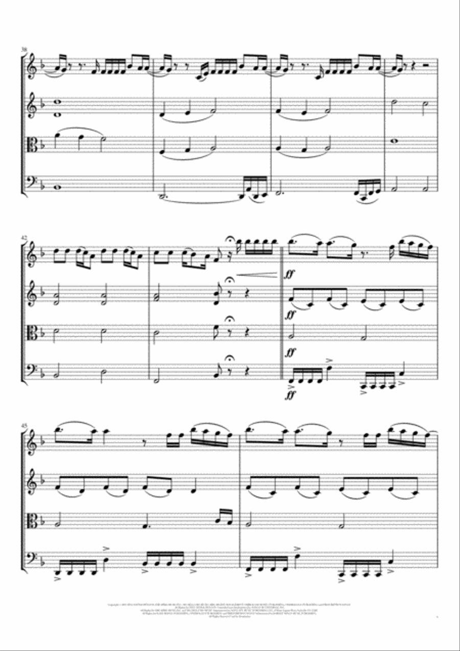 Wrecking Ball String Quartet scores gallery preview page 6