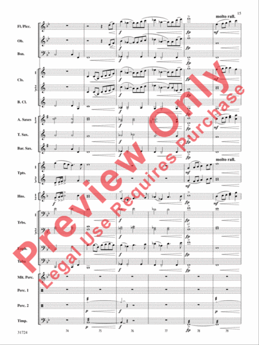 Choreography (score only) Concert Band scores gallery preview page 16