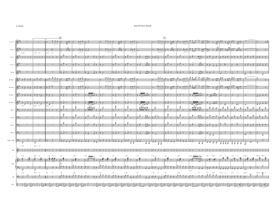 Part Of Your World Jazz Ensemble scores gallery preview page 6