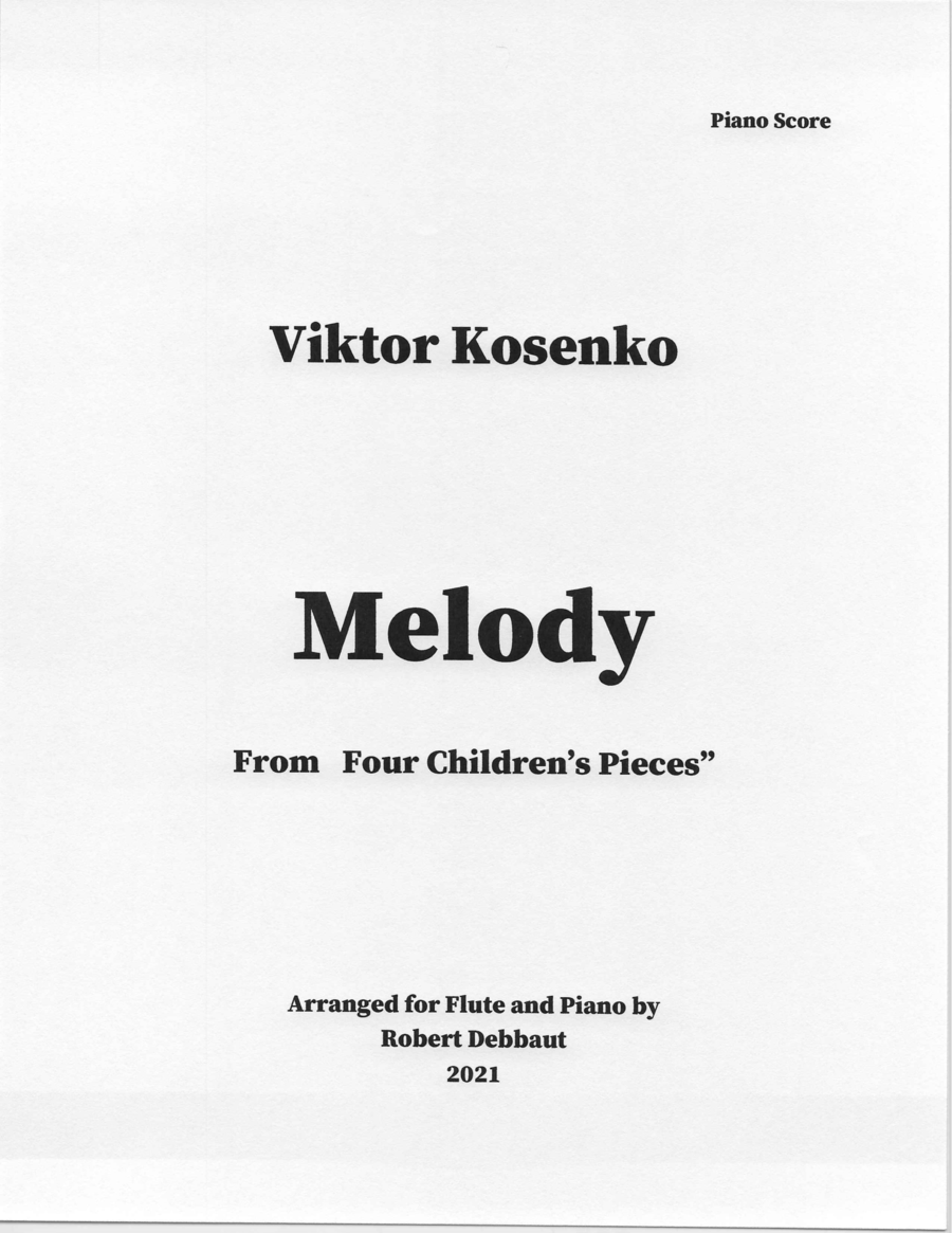"Melody" by Viktor Kosenko (from Four Children's Pieces for Flute)