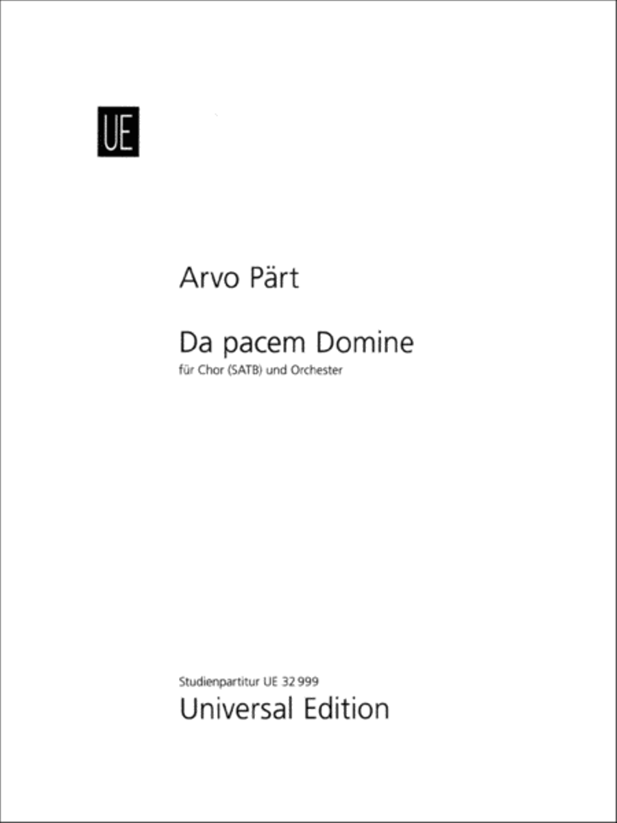Da Pacem Domine Da Pacem Domine 4-Part scores gallery preview page 1