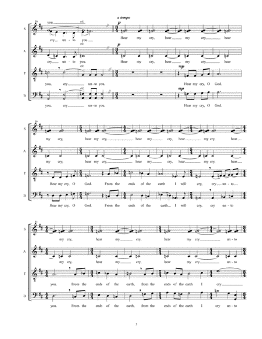 Hear My Cry, O God Divisi scores gallery preview page 4