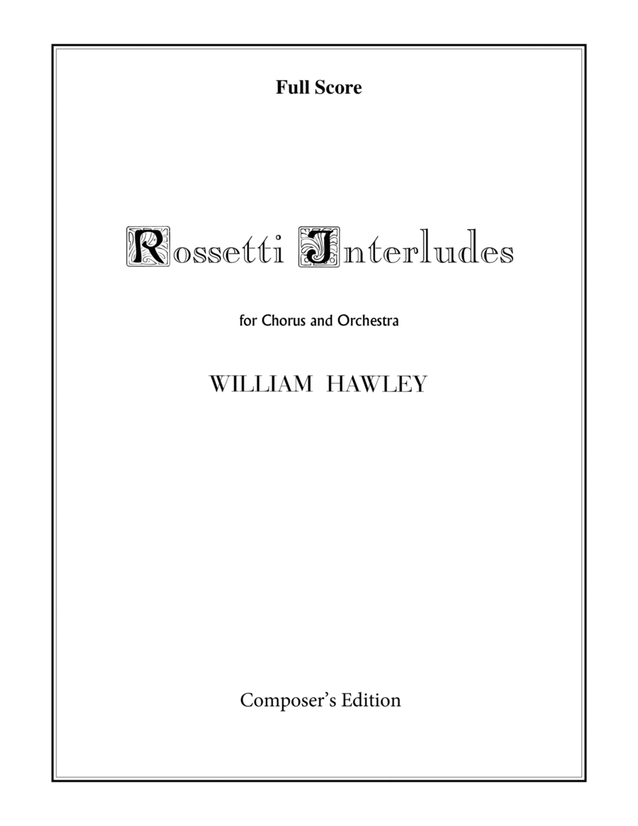 Rossetti Interludes (Full Score) - Score Only Full Orchestra scores gallery preview page 1
