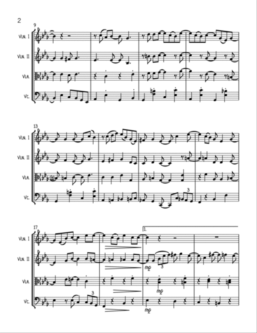 You've Got A Friend In Me String Quartet scores gallery preview page 2