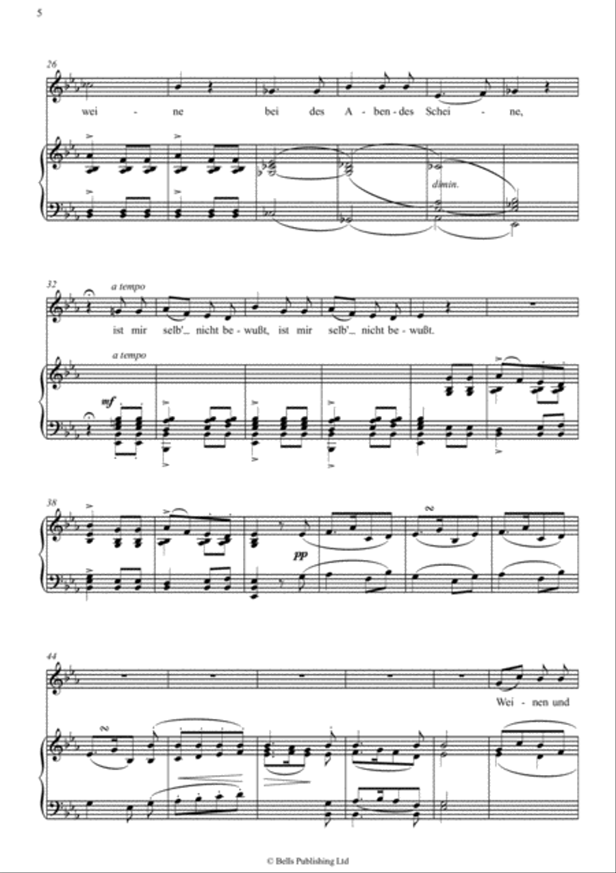 Lachen und Weinen, Op. 59 No. 4 (D. 777) (E-flat Major) Voice Solo scores gallery preview page 2