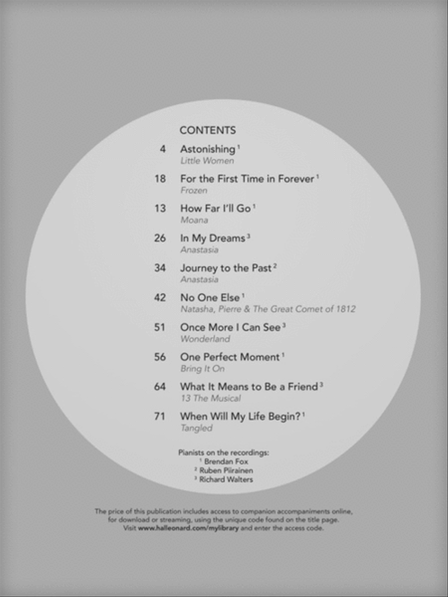Songs from 21st Century Musicals for Teens: Young Women's Edition Voice scores gallery preview page 2