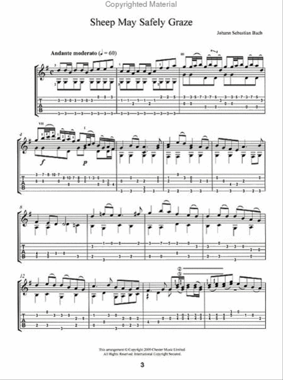 Short Classical Guitar Pieces by Various Acoustic Guitar Sheet