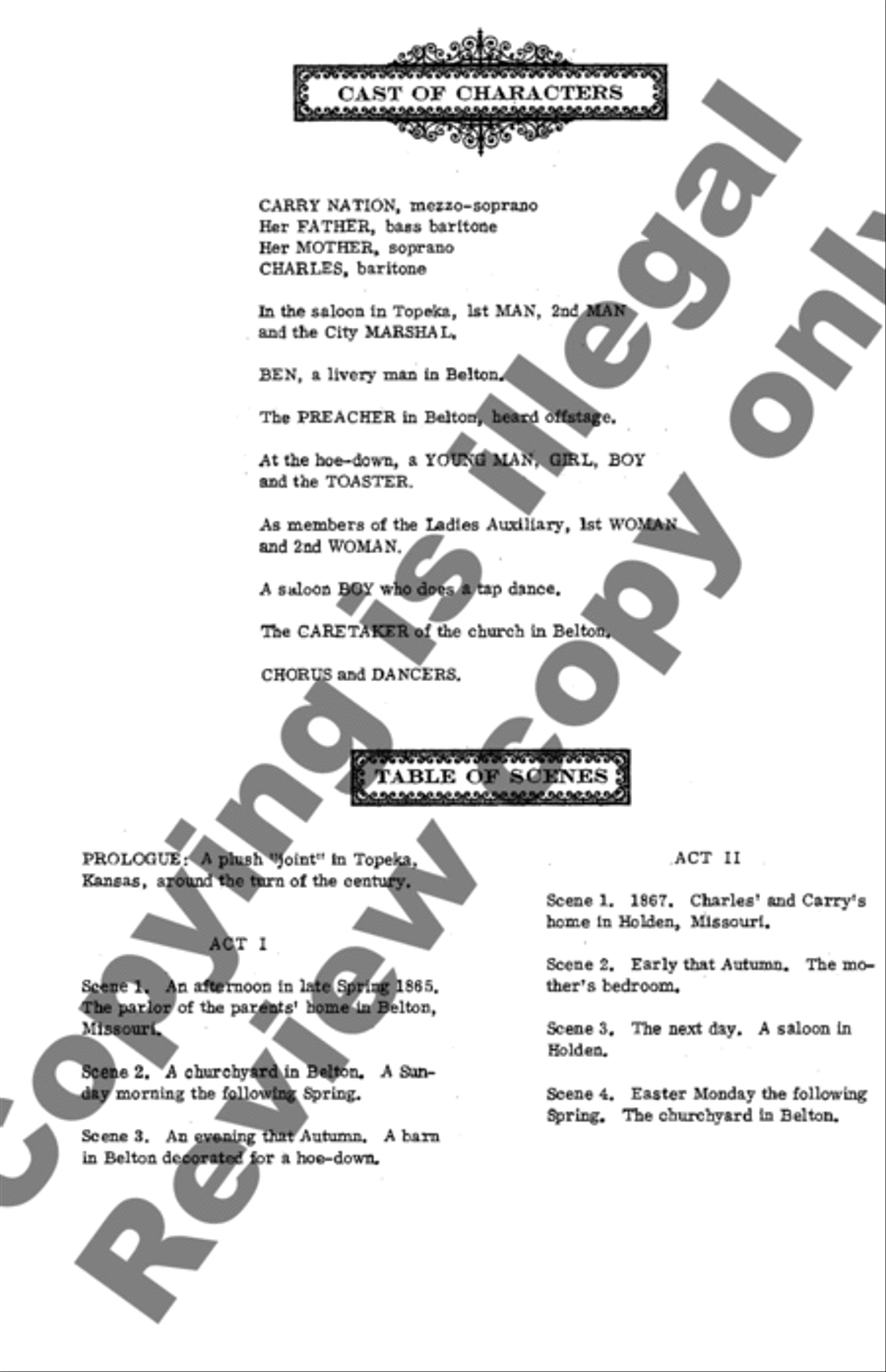 Carry Nation (Libretto) Carry Nation (Libretto) Choir scores gallery preview page 6