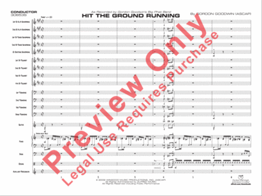 Hit the Ground Running Jazz Ensemble scores gallery preview page 4