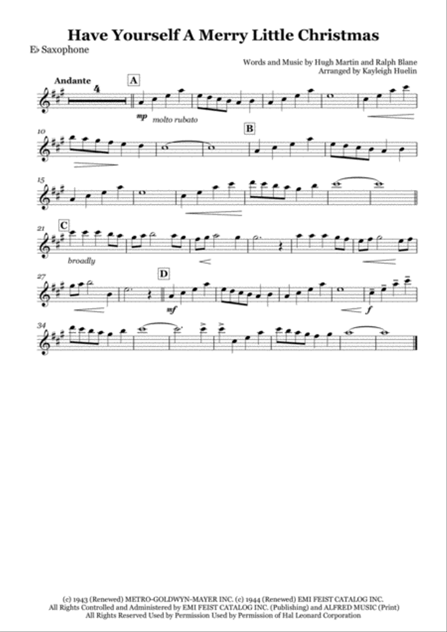 Have Yourself A Merry Little Christmas from MEET ME IN ST. LOUIS Small Ensemble scores gallery preview page 4