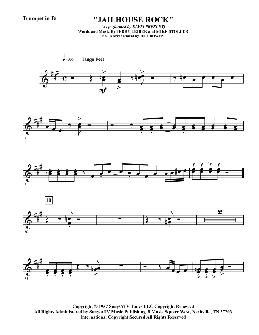 Jailhouse Rock Concert Band scores gallery preview page 1