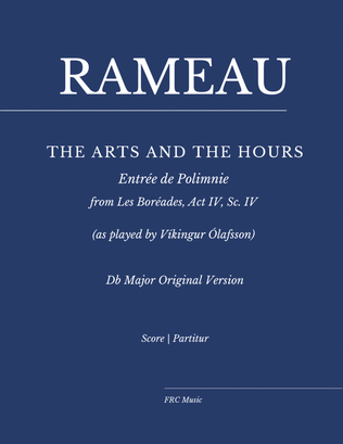 Book cover for Rameau: Les Boréades: "The Arts and the Hours" (as played by Víkingur Ólafsson) Db MAJOR (ORIGINAL)