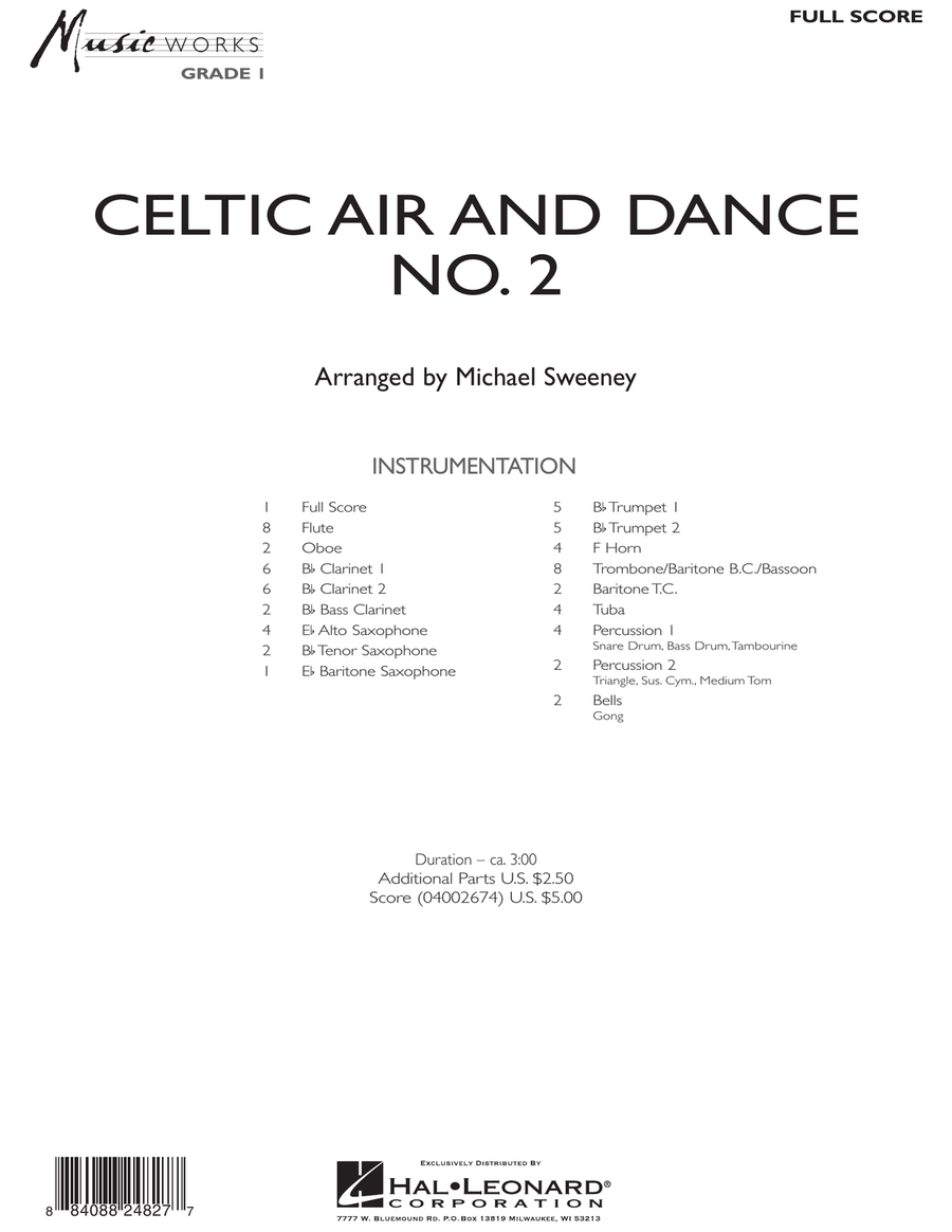 Celtic Air and Dance No. 2 - Full Score Concert Band scores gallery preview page 1