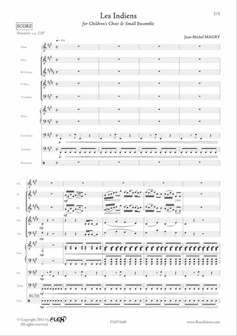 Les Indiens Children's Choir scores gallery preview page 3