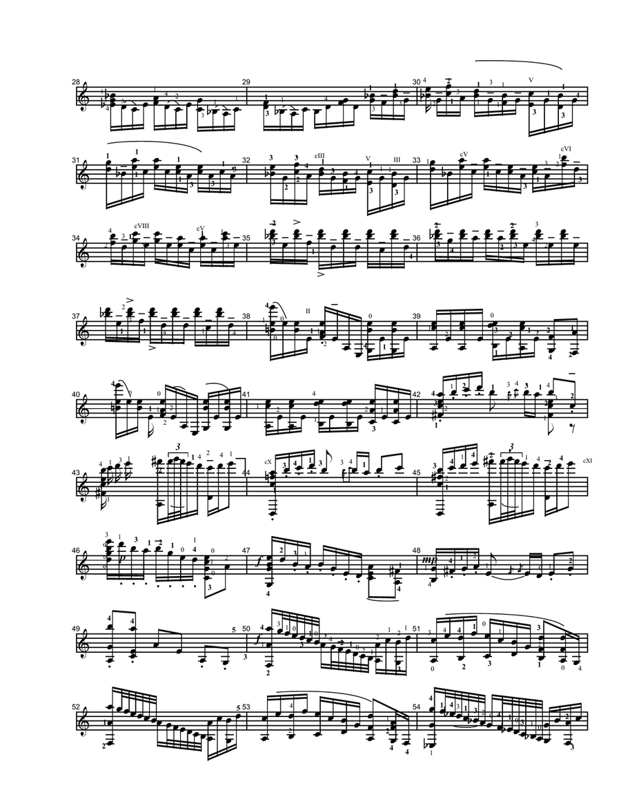 Debussy Minuet from Suite Bergamasque for classical guitar by Claude Debussy Acoustic Guitar - Digital Sheet Music page 2