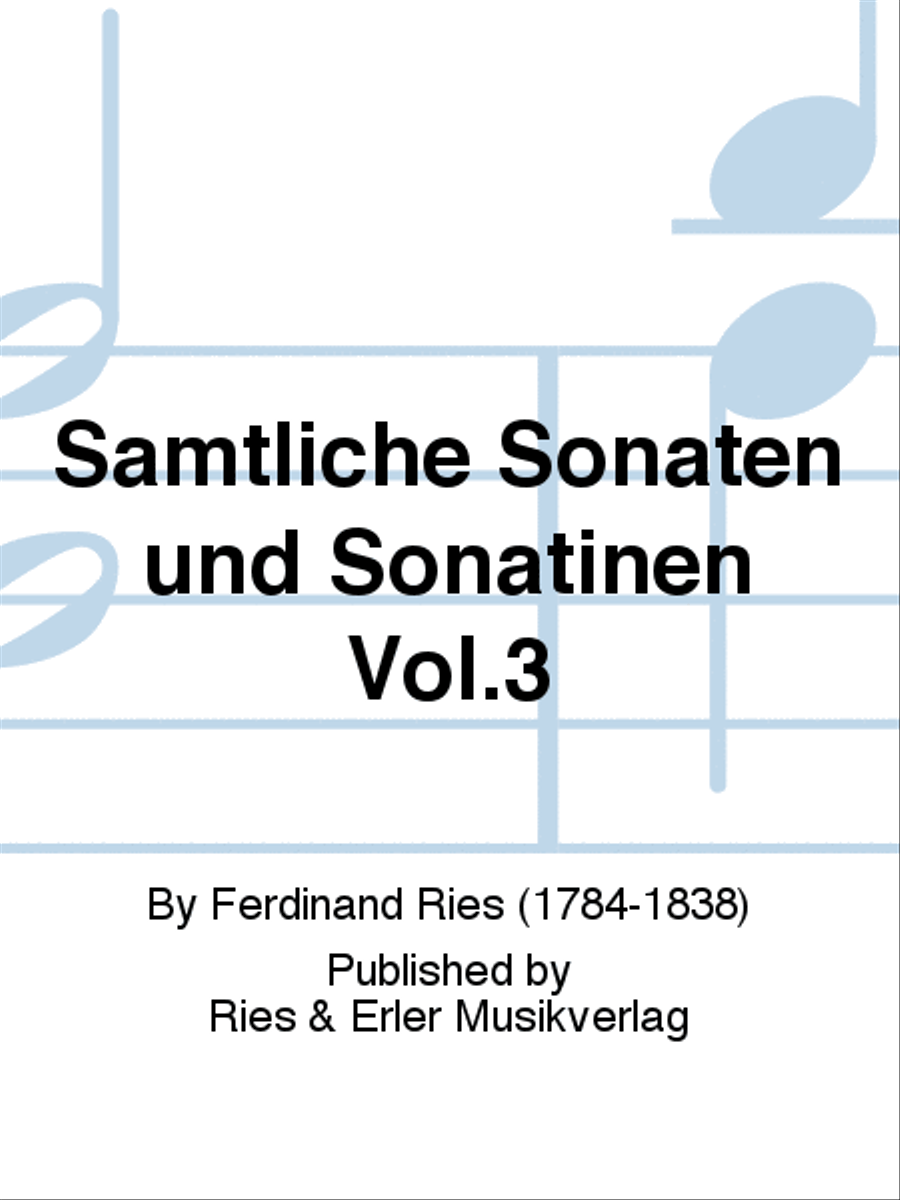 Sämtliche Sonaten Und Sonatinen Vol. 3 Piano Solo scores gallery preview page 1
