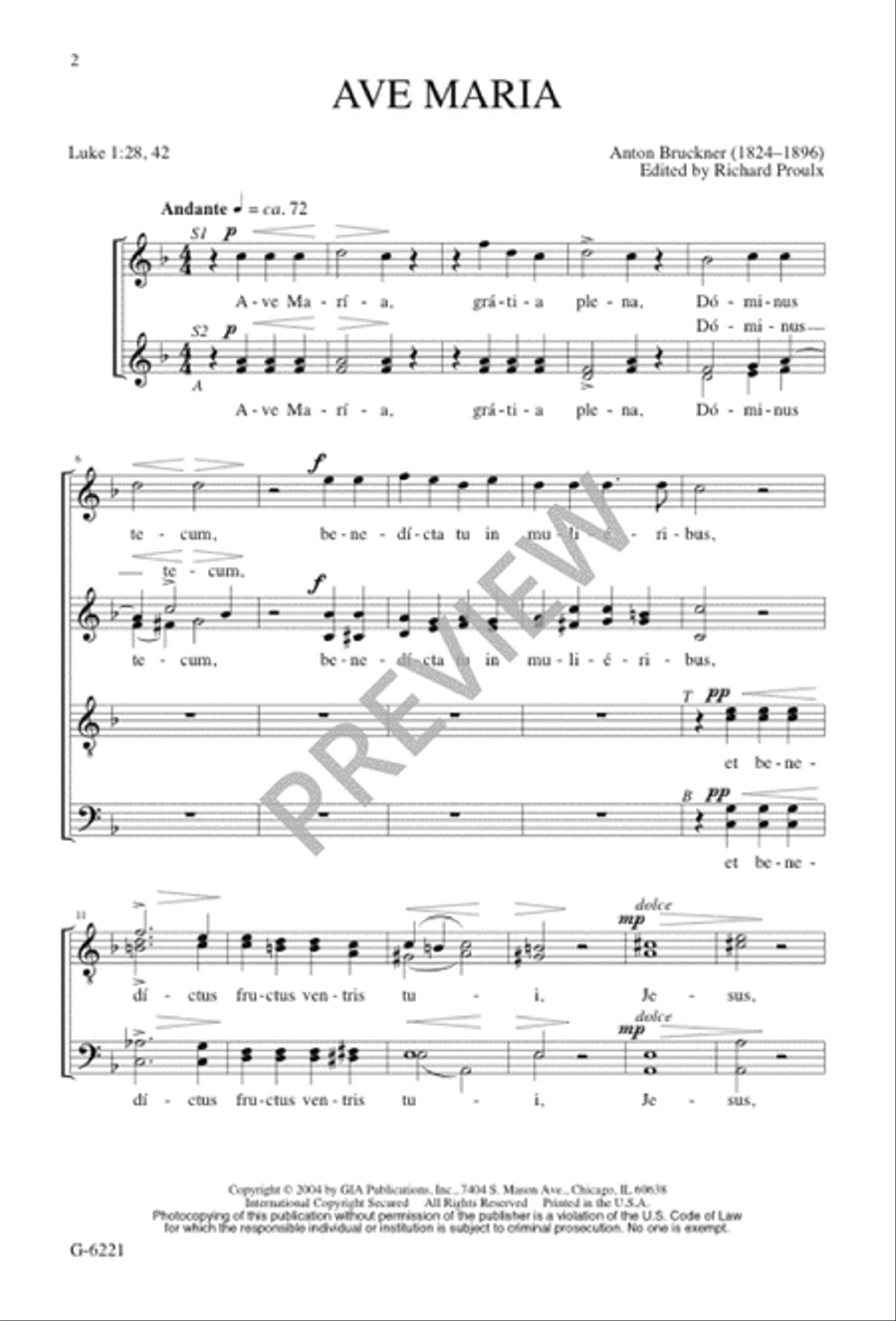 Ave Maria SSAATTBB scores gallery preview page 1