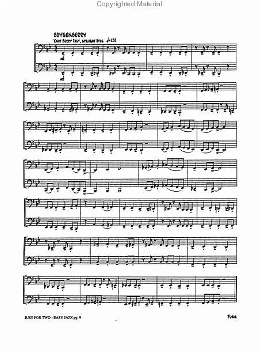 Just for Two Easy Jazz Small Ensemble scores gallery preview page 3